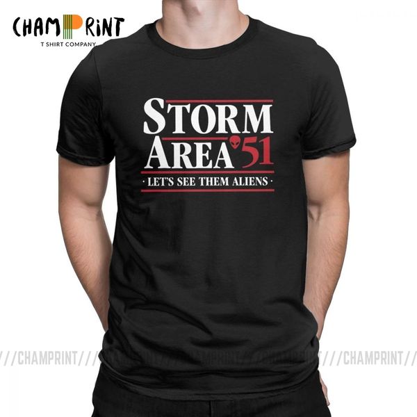 

let's see them aliens men t shirts storm area 51 t-shirts ufo space ship saucer funny tee shirt pure cotton printed