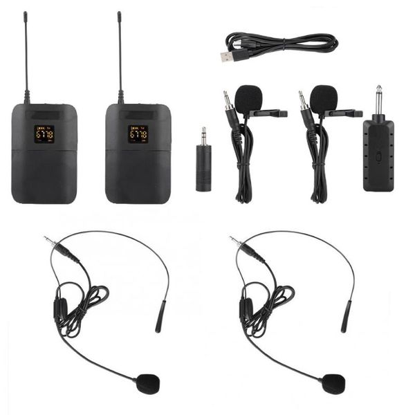 

jiy hifi wireless microphone portable noise canceling clip-on/head-mounted microphone compatible with audio multimedia