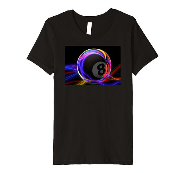 

2020 fashion premium billiard t-shirt colorful pool 8-ball novelty shirt tee shirt