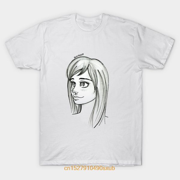 

мужчины tshirt девочка мультфильм классический t-shirt