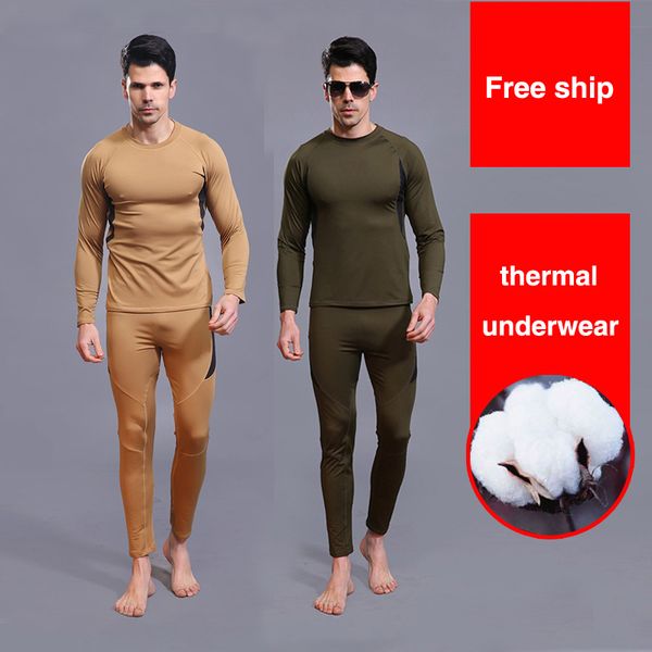

men's thermal underwear 2021 for men long johns winter male thermo shirt+pants set warm thick fleece size s-xxxl, Black;white