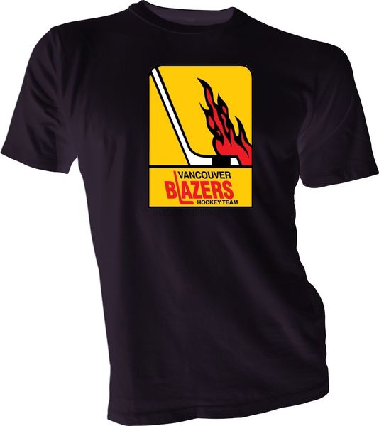 

vancouver blazers defunct wha hockeyer vintage style black t shirt new handmade