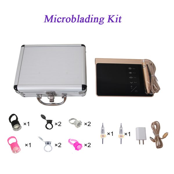 

microblading machine kit professional permanent makeup tool digital tattoo machine with ring cups needles microblading supplies