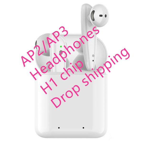 

earphones gps rename air ap3 pro ap2 tws gen 2 pods pop up window bluetooth headphone auto paring wireless charging case earbuds