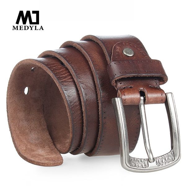 

belts 2021 men belt 100% upper genuine leather alloy pin buckle blue color personality choice cowhide male strap jeans waistband gift, Black;brown