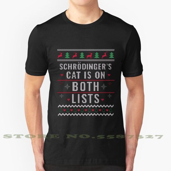 

physicist ugly christmas sweater - schroedingers cat xmas gift black white tshirt for men women physicist physicist christmas