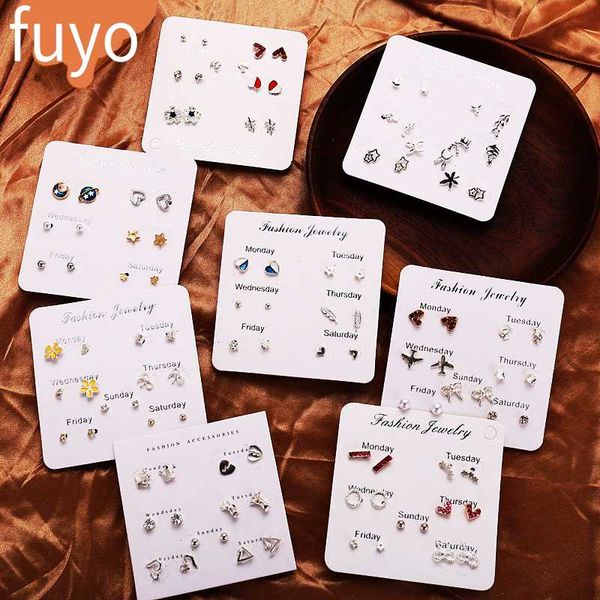 

корейские стада серьги для женщин заявления сердца звезды снежинки цветок кристалл жемчужной одна недели минималистских серег подарки, Golden;silver