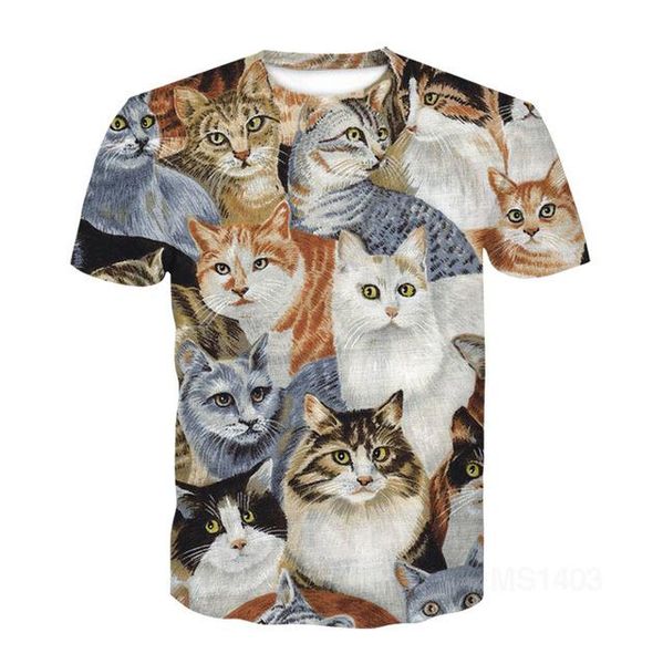 

cat ragdoll half sleeve pet 3d print shirts anime harajuku comics men clothing