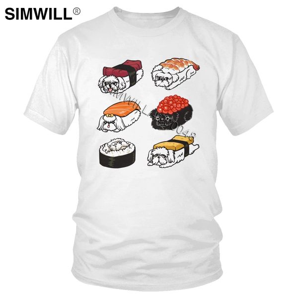 

sushi maltese t-shirt fashion design soft cotton t shirt for men short sleeves round neck love japanese food tshirt fashion tee