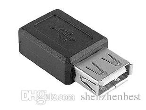 

wholesale 200pcs/lot mini usb 5pin female to usb a type 2.0 female connector extension adapter ing
