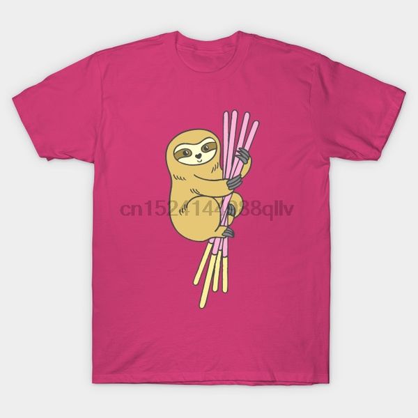 

printed men t shirt cotton tshirt o-neck short-sleeve new style pocky sloth pocky women t-shirt