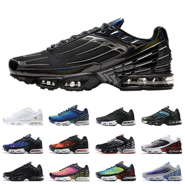 

men new tn plus se iii 3 tuned ultra running shoes mens sports triple white black hyper blue green women trainers sneakers