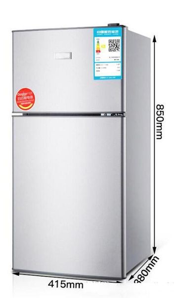 

bcd-118 small refrigerator home double door small refrigerator er rental electric energy saving dormitory door structure double door
