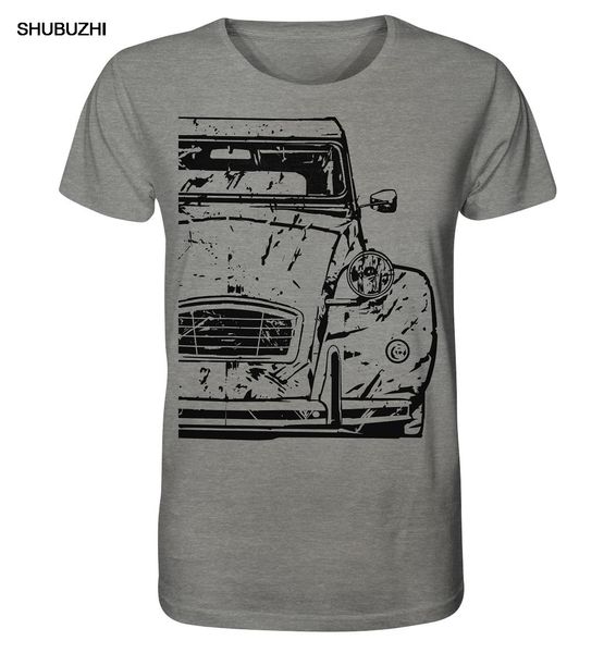 

2cv shirt meliert cotton tshirt men summer fashion t-shirt euro size