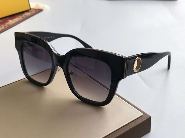 

0359/g/s black square sunglasses grey shaded 51mm occhiali da sole firmati women sunglasses with box, White;black
