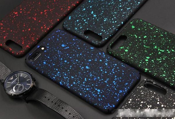 

100pcs starry sky glitter star magic 3d ultrathin frosted back cover hard matte plastic pc case for apple iphone 7 7lus 6 6plus hipping