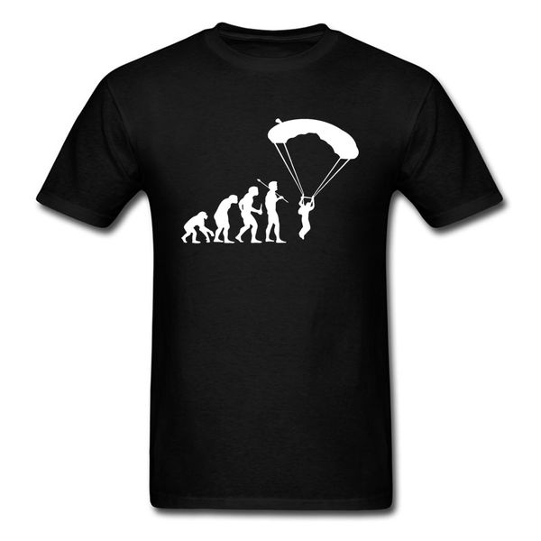 

summer paragliding tshirt cotton fabric t shirt men t-shirts human evolution tees funny high street designer summer camiseta