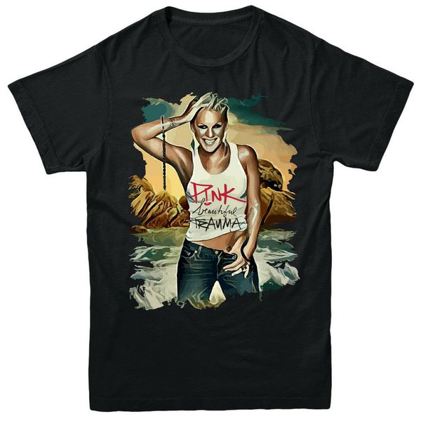 

pink beautiful trauma t-shirt, world tour singer concert & kids tee cotton adults casual tee shirt