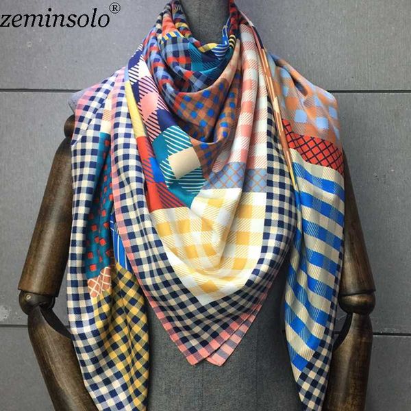 

100% twill шелковый шарф женщины печати шаль echarpe fourlard femme площади шарфов для женщин хиджаб банданы bufandas mujer 130 * 130 см, Blue;gray
