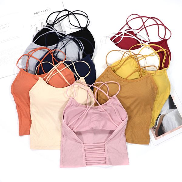 

gym clothing long underwear running sports bra women girl fitness yoga sport jogging push up cotton bras, White;black