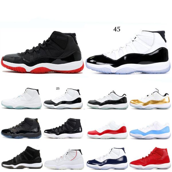 

11 11s mens basketball shoes concord 45 cap and gown prom night gym red bred gamma blue women men sneakers