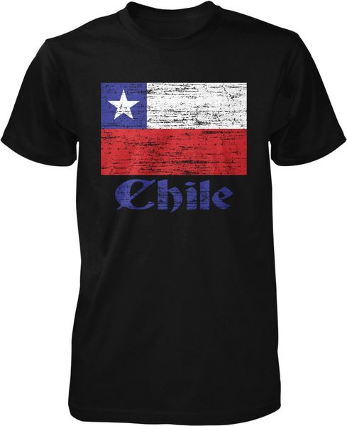 

flag of chile, chilean flag, men's t-shirt 2019 fashion short sleeve youth round collar customized comfortable male t-shirt