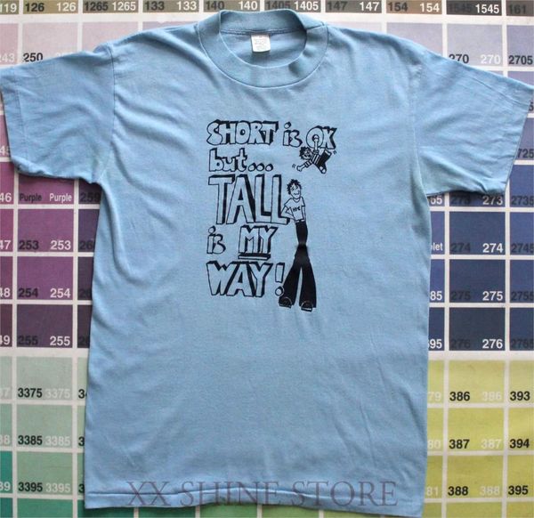 

vintage 70s tall club shirt 100% cotton funny print men t shirt women o-neck casual tees