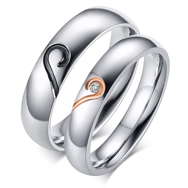 

wedding rings korea style matching for couple love alliances marriage ring men and women, Slivery;golden