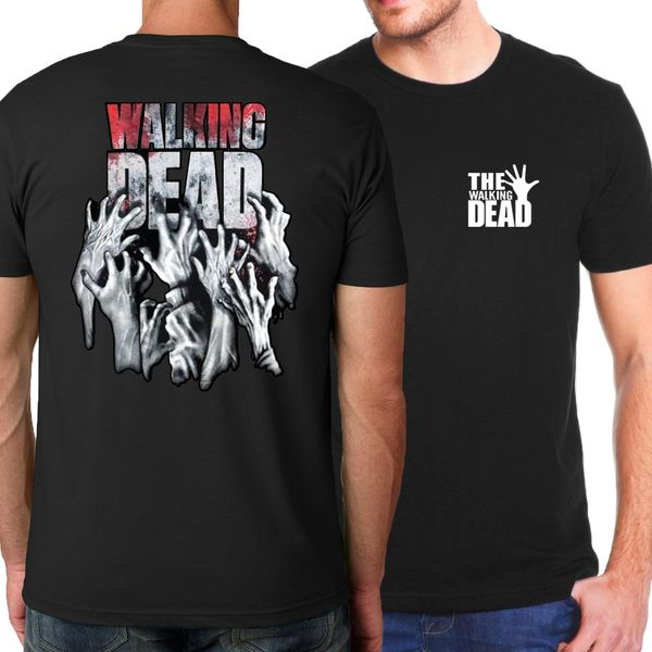 

2020 summer the walking dead men t-shirts hip hop fashion loose t shirts men t-shirt 100% cotton musclefitting tshirt