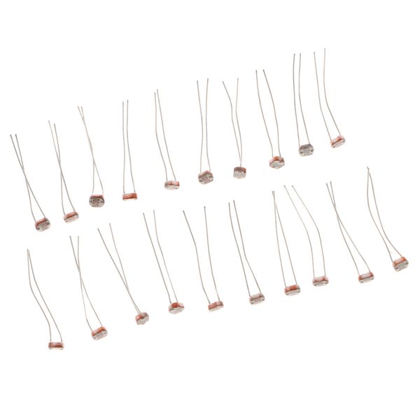 

20 pieces presistor ldr cds 5mm light dependent resistor sensor gl5539