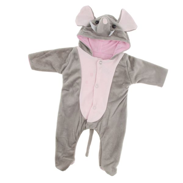 

симпатичные слон romper комбинезон костюмы для 17-18inch reborn baby girl doll