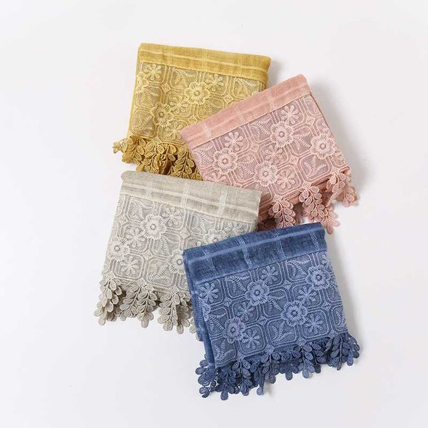 

2020 new plain cotton scarf hijab plaid embroidered tassels scarves long shawl autumn fashion women muslim headscarf 20pcs/lot, Blue;gray