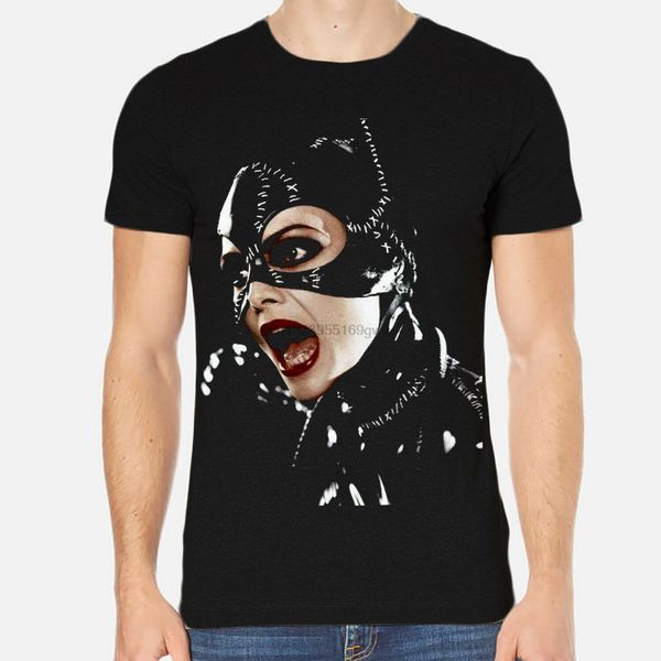 

catwoman michelle pfeiffer men t-shirt black clothing 6-a-327