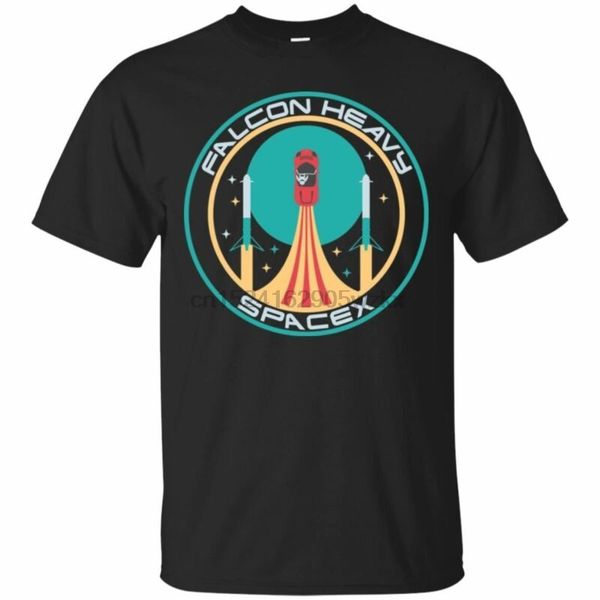 

heavy falcon space x patch t-shirt elon musk spacex tee shirt short sleeve s-5xl