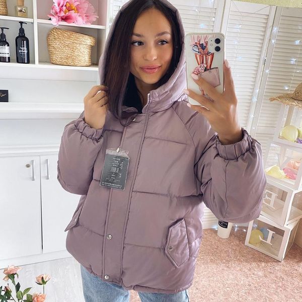 

winter women parkas coat 2020 casual thicken warm hooded padded jackets female solid colorful styled outwear snow jacket, Black