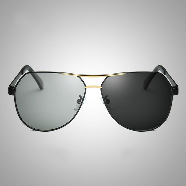 

viodream driver pchromic polarized night vision yellow sunglasses male uv400 double color plating frame driving sun glasses, White;black