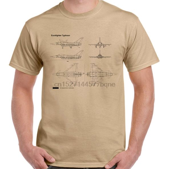 

typhoon blueprints - mens t-shirt raf eurofighter fighter jet aeroplane