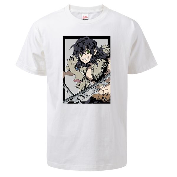 

inosuke япония аниме demon slayer футболки мужские футболки kimetsu нет yaiba тенниска 100% хлопка streetwear tee shirt homme топы тис