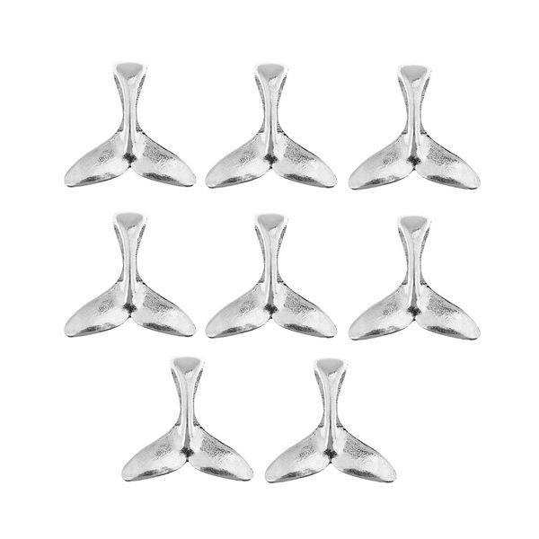 

8 pieces mermaid tail pandents connectors bracelet necklace chain pendants, Black