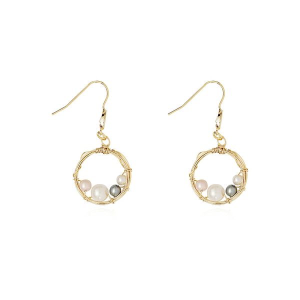 

french high-quality pearl earrings ladies gift fashion temperament earrings korean party gold, Silver