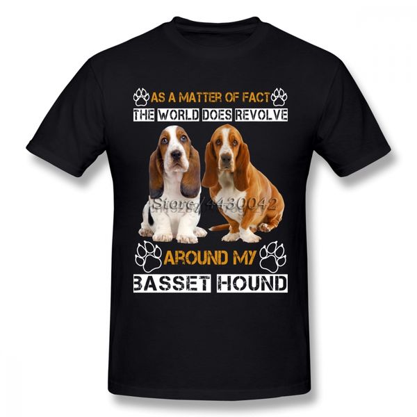 

basset hound t-shirt for men plus size cotton team tee shirt 4xl 5xl 6xl camiseta