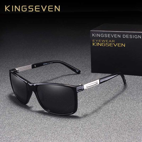

sunglasses kingseven brand fashion polarized men for driving eyewear uv protection designer sun glasses square oculos, White;black