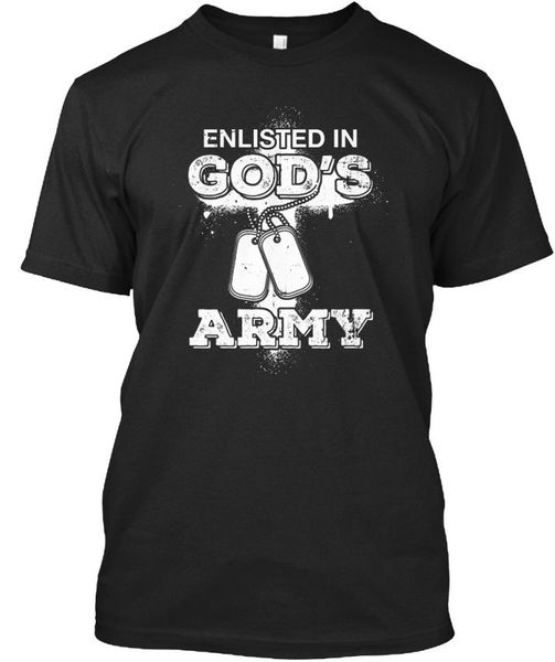 

2019 fashion 2019 new mens t shirts enlisted in gods army t - god's standard t-shirt 100% cotton tee shirt