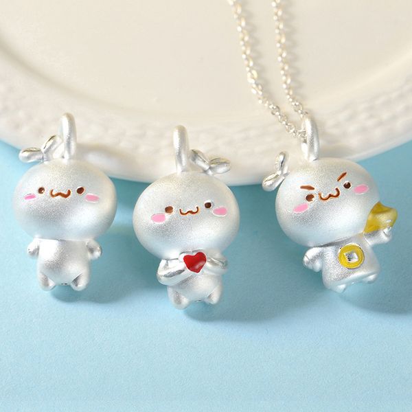 

sweet cute cartoon girl with clavicle chain, Golden;silver