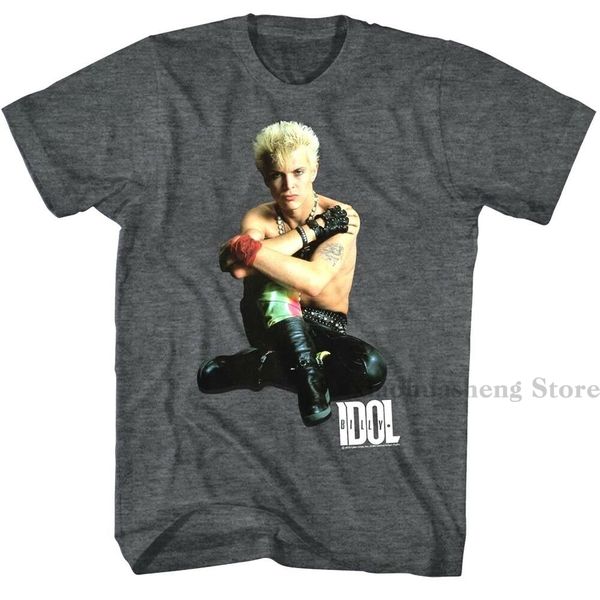

billy idol flesh for fantasy album cover art mens t shirt punk rock tour merch 100% cotton men t shirt women tee