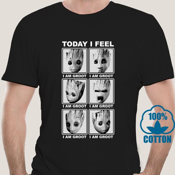 

0278a anime guardians of the galaxy cartoon groot man t shirts streetwear t shirts summer 2019 new sportswear hip hop top