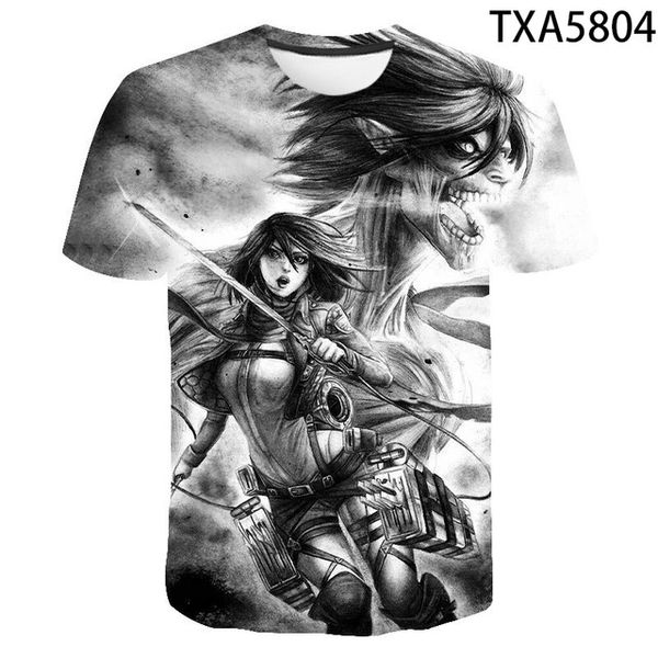 

new attack on titan 3d comfortable trend high-quality 3d print shirts humor comics horror men clothing