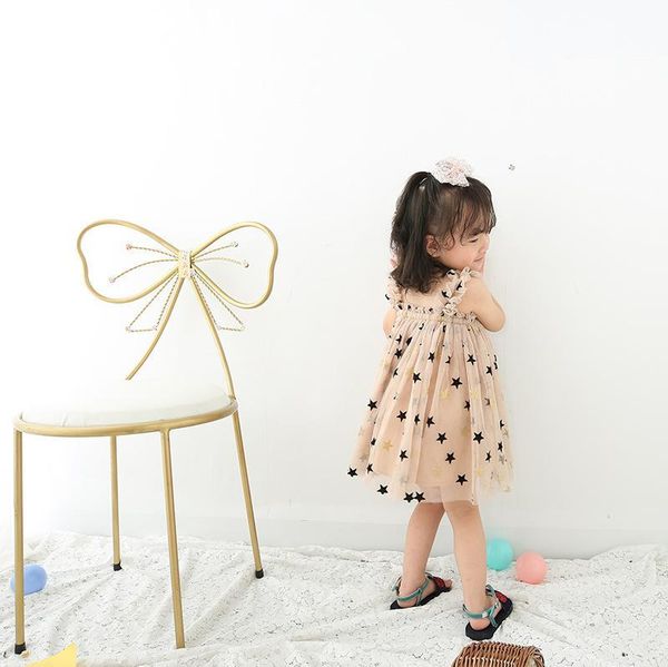 

платье без рукавов для принцессы mesh костюмы платье sling платья cute star girl моды new baby tutu детский 2019 девушки партии yxlfb, Red;yellow