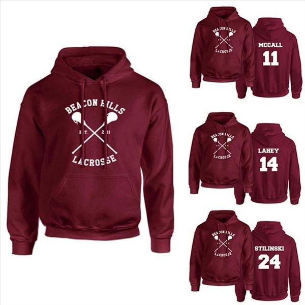 

волчонок толстовка толстовка унисекс stiles stilinski 24 mccall 11 lahey 14 пуловер hoddies кофты женщины мужчины аниме капюшоном, Black