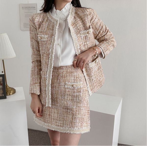 

20 coat overskirt overskirtautumn new korean east gate light mature french graceful suit coat skirt suit e1233 tg6mz, Gray